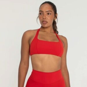 NWT FORME Halter sports bra RED - Sz. Small